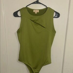 Green Sleeveless Bodysuit